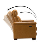 Fauteuil inclinable électrique contemporain et classique en cuir véritable de 34,65 po de largeur avec port USB
