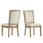 Chaises de salle à manger élégantes en lin