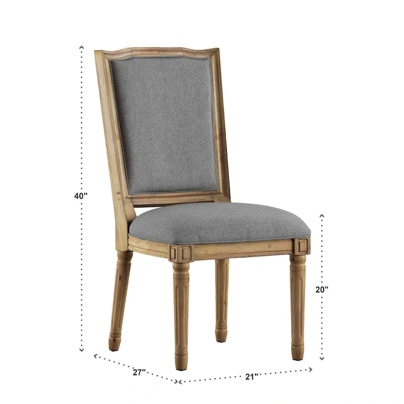 Chaises de salle à manger élégantes en lin