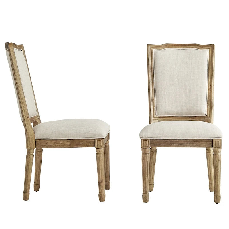 Chaises de salle à manger élégantes en lin