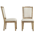 Chaises de salle à manger élégantes en lin