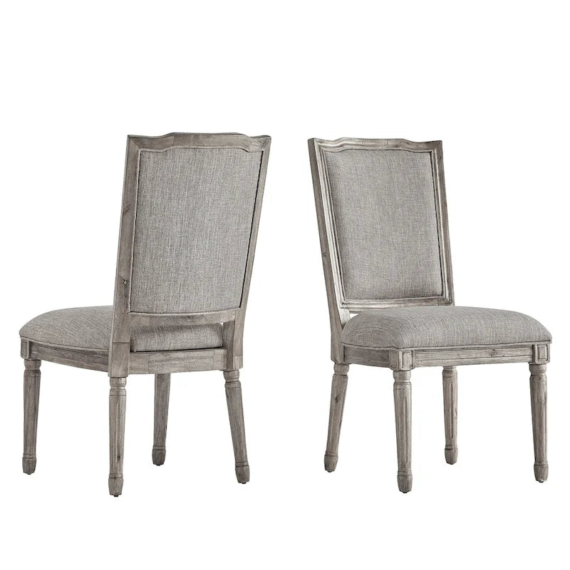 Chaises de salle à manger élégantes en lin