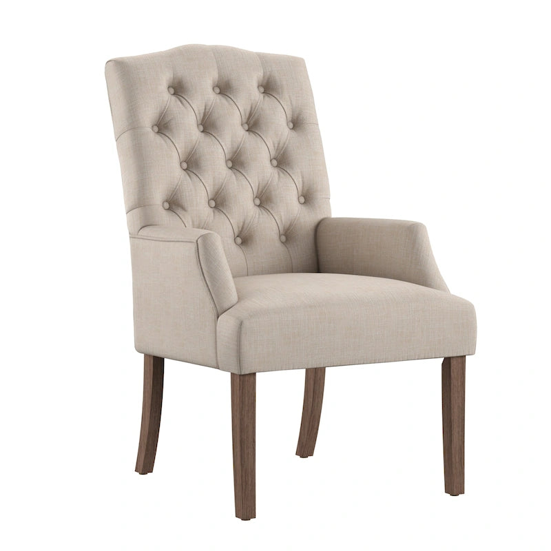 Chaise de salle à manger capitonnée de qualité supérieure (avec accoudoirs)