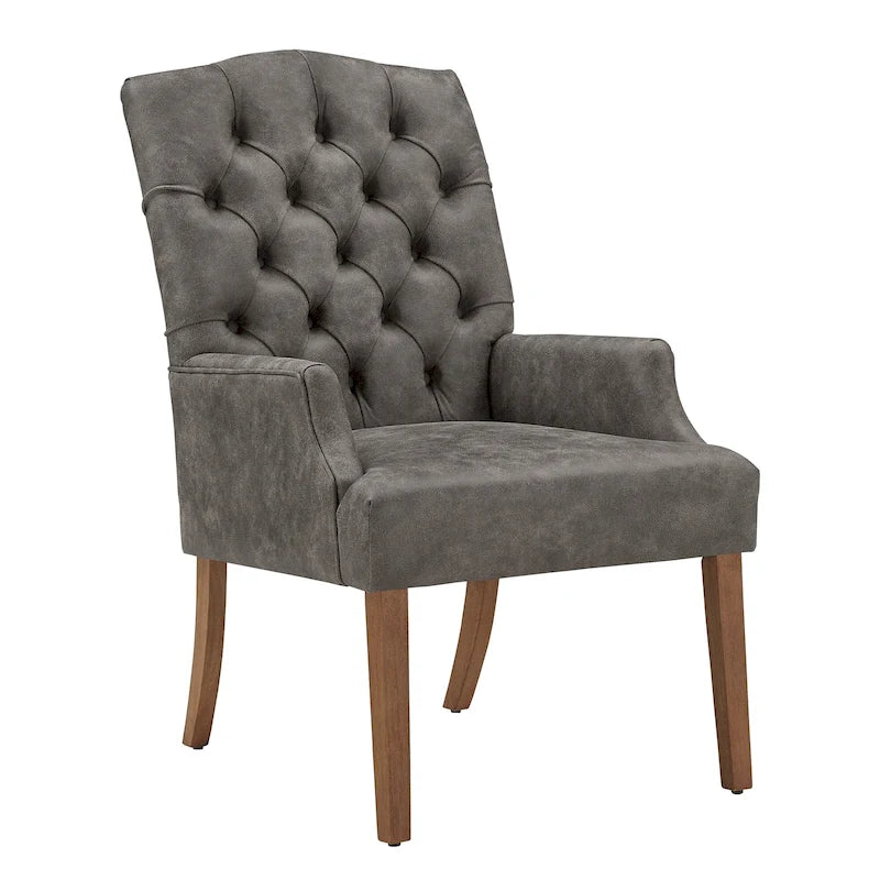 Chaise de salle à manger capitonnée de qualité supérieure (avec accoudoirs)