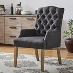 Chaise de salle à manger capitonnée de qualité supérieure (avec accoudoirs)
