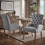 Chaise de salle à manger capitonnée de qualité supérieure (avec accoudoirs)