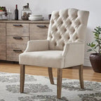 Chaise de salle à manger capitonnée de qualité supérieure (avec accoudoirs)