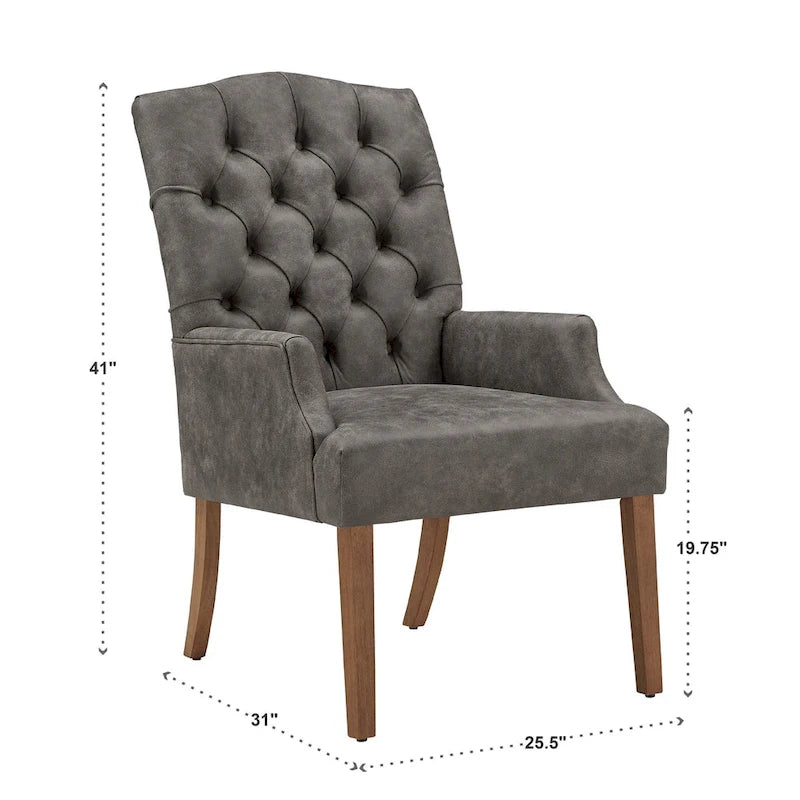 Chaise de salle à manger capitonnée de qualité supérieure (avec accoudoirs)