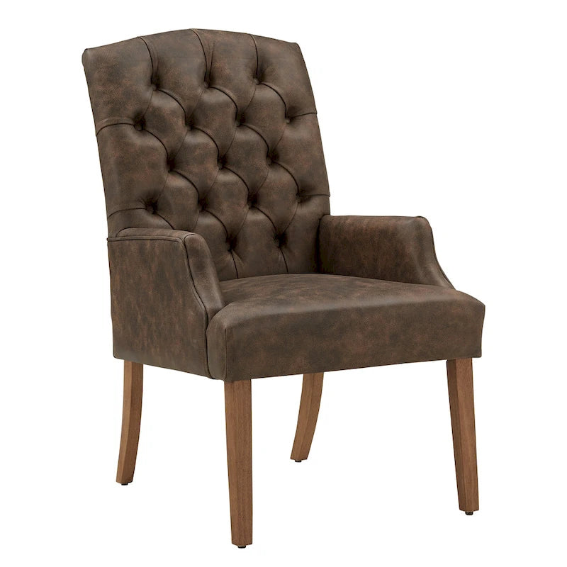 Chaise de salle à manger capitonnée de qualité supérieure (avec accoudoirs)