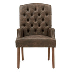 Chaise de salle à manger capitonnée de qualité supérieure (avec accoudoirs)