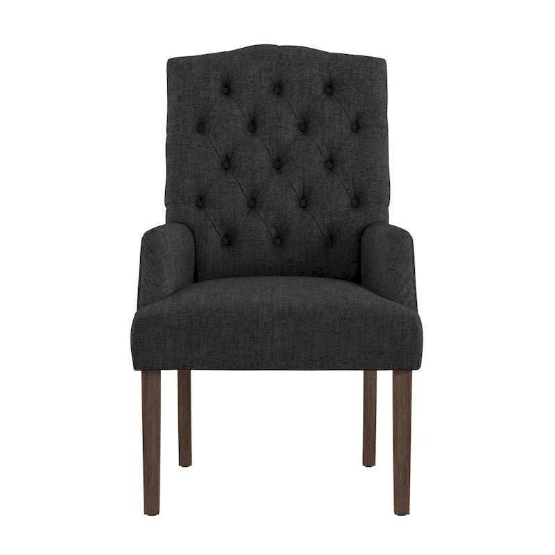 Chaise de salle à manger capitonnée de qualité supérieure (avec accoudoirs)