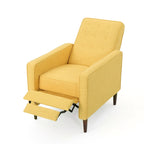 Fauteuil inclinable en tissu capitonné de style moderne du milieu du siècle