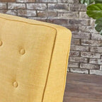 Fauteuil inclinable en tissu capitonné de style moderne du milieu du siècle