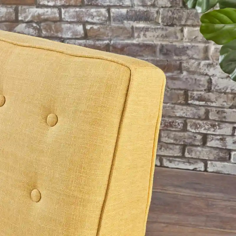 Fauteuil inclinable en tissu capitonné de style moderne du milieu du siècle