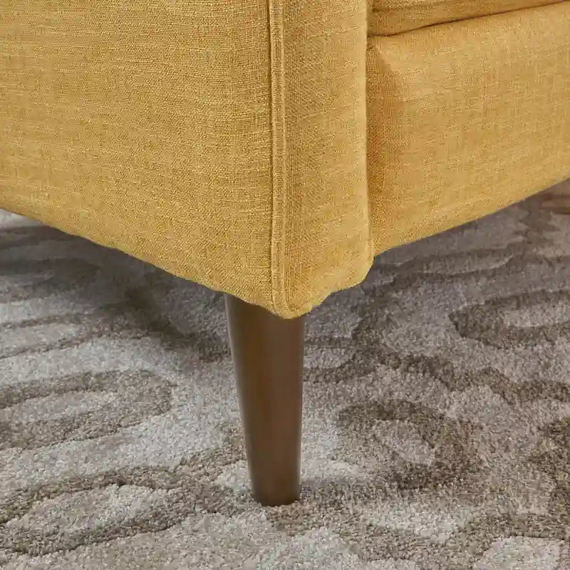 Fauteuil inclinable en tissu capitonné de style moderne du milieu du siècle