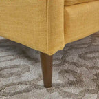 Fauteuil inclinable en tissu capitonné de style moderne du milieu du siècle