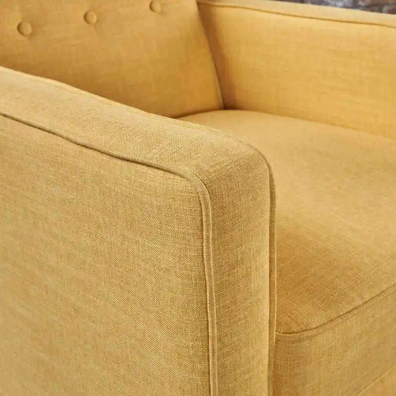 Fauteuil inclinable en tissu capitonné de style moderne du milieu du siècle