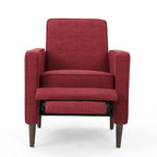 Fauteuil inclinable en tissu capitonné de style moderne du milieu du siècle