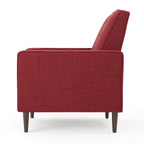 Fauteuil inclinable en tissu capitonné de style moderne du milieu du siècle