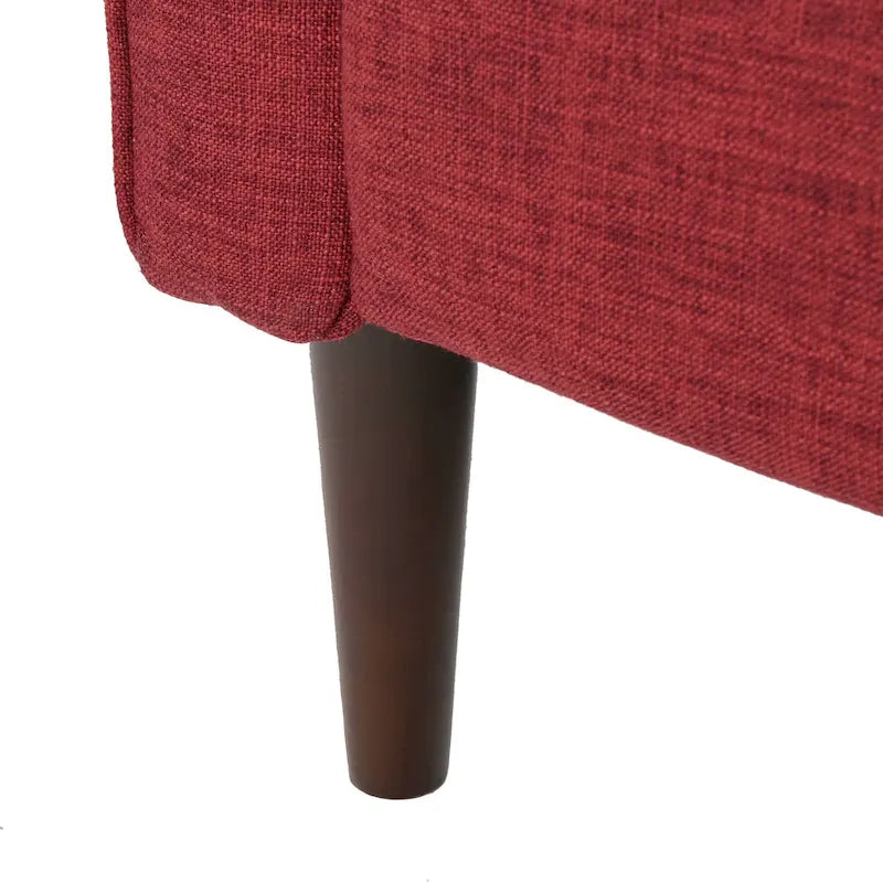 Fauteuil inclinable en tissu capitonné de style moderne du milieu du siècle