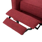 Fauteuil inclinable en tissu capitonné de style moderne du milieu du siècle