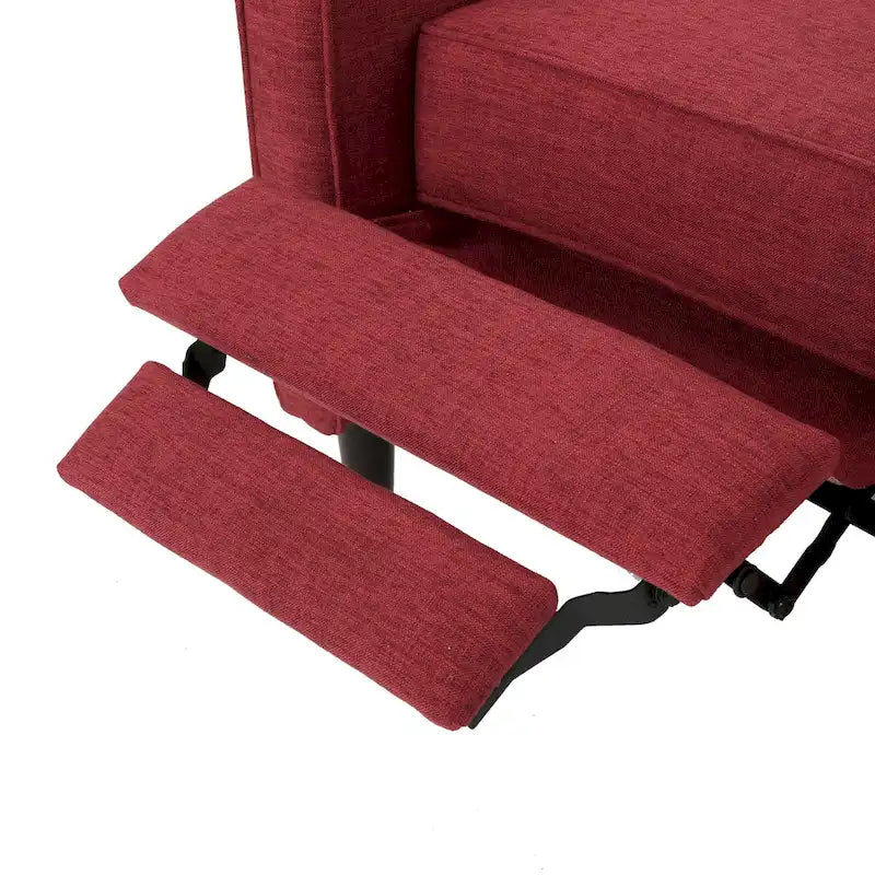 Fauteuil inclinable en tissu capitonné de style moderne du milieu du siècle