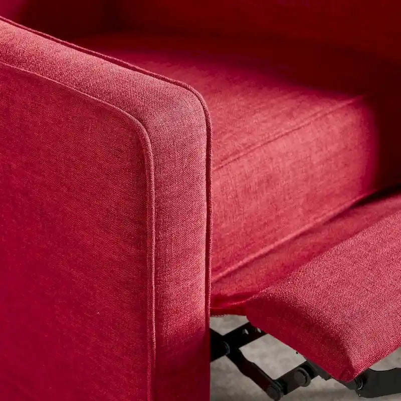 Fauteuil inclinable en tissu capitonné de style moderne du milieu du siècle