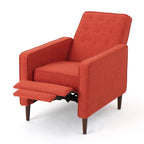 Fauteuil inclinable en tissu capitonné de style moderne du milieu du siècle