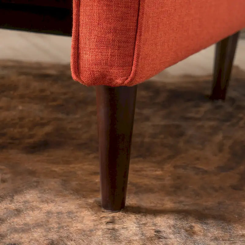 Fauteuil inclinable en tissu capitonné de style moderne du milieu du siècle