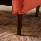 Fauteuil inclinable en tissu capitonné de style moderne du milieu du siècle
