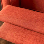 Fauteuil inclinable en tissu capitonné de style moderne du milieu du siècle
