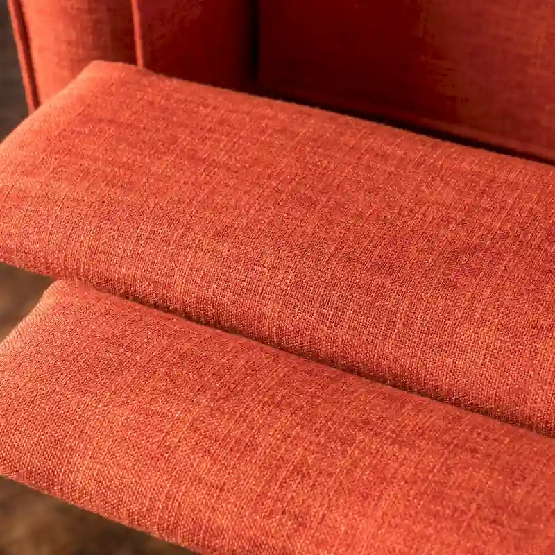 Fauteuil inclinable en tissu capitonné de style moderne du milieu du siècle