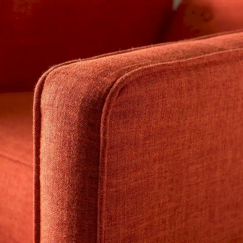 Fauteuil inclinable en tissu capitonné de style moderne du milieu du siècle