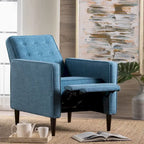 Fauteuil inclinable en tissu capitonné de style moderne du milieu du siècle