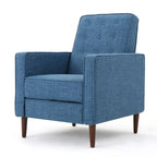 Fauteuil inclinable en tissu capitonné de style moderne du milieu du siècle