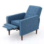 Fauteuil inclinable en tissu capitonné de style moderne du milieu du siècle