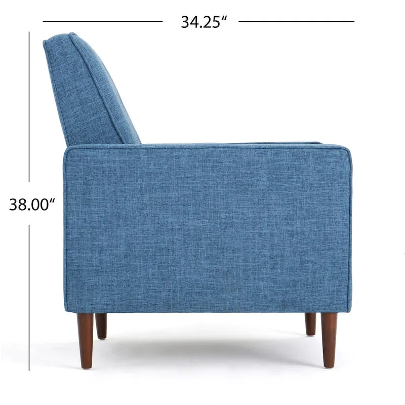 Fauteuil inclinable en tissu capitonné de style moderne du milieu du siècle