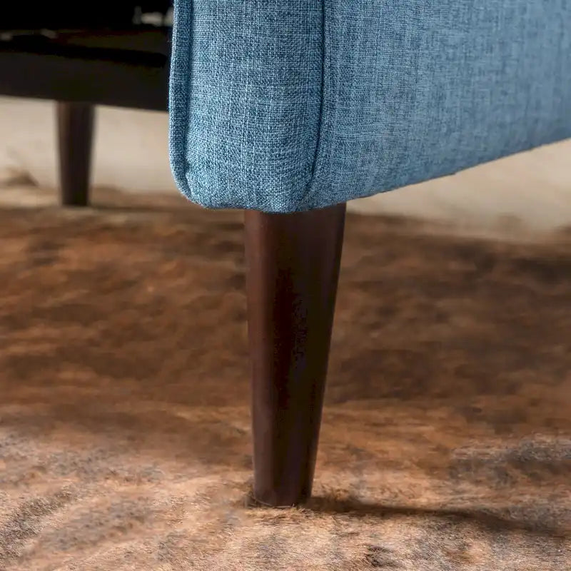 Fauteuil inclinable en tissu capitonné de style moderne du milieu du siècle