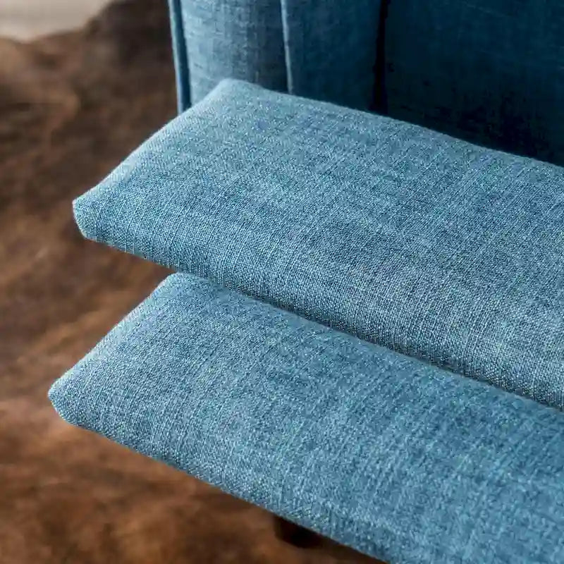 Fauteuil inclinable en tissu capitonné de style moderne du milieu du siècle