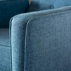 Fauteuil inclinable en tissu capitonné de style moderne du milieu du siècle