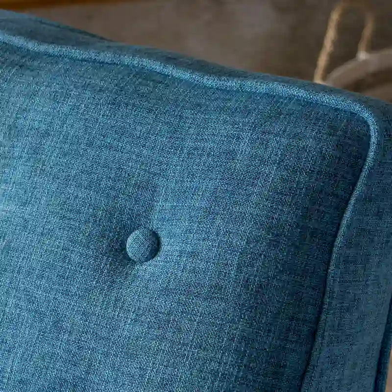 Fauteuil inclinable en tissu capitonné de style moderne du milieu du siècle