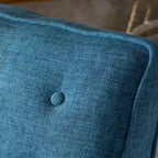 Fauteuil inclinable en tissu capitonné de style moderne du milieu du siècle