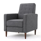 Fauteuil inclinable en tissu capitonné de style moderne du milieu du siècle