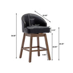 Tabourets de bar pivotants en bois de hauteur comptoir avec repose-pieds