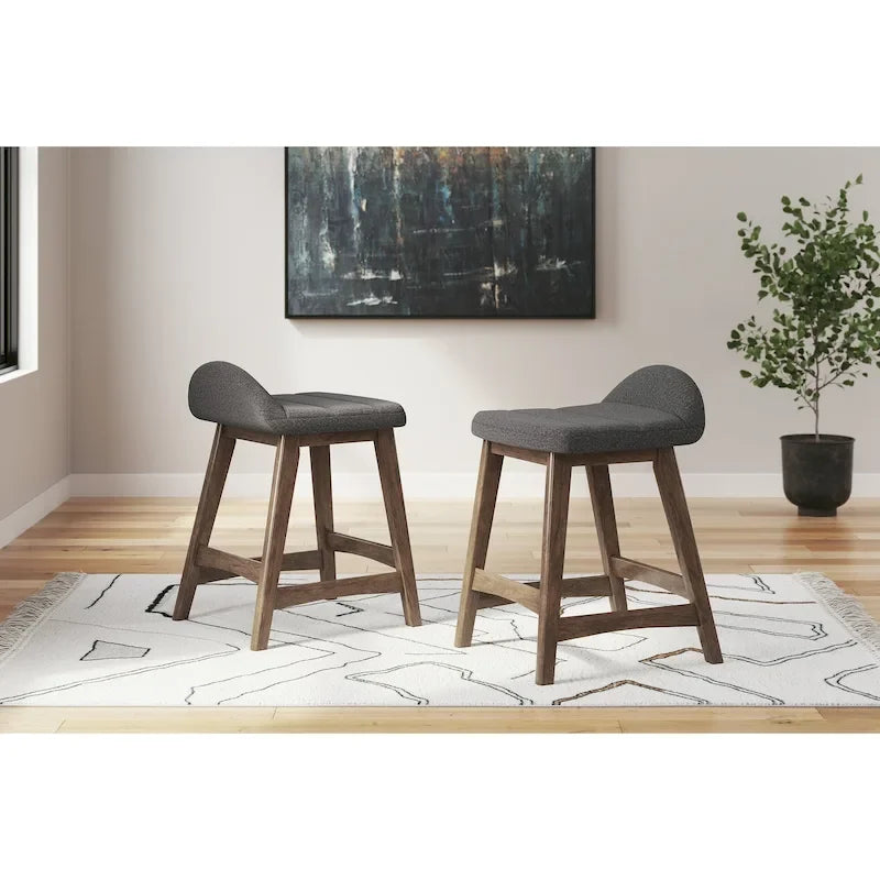 Tabouret de bar rembourré hauteur comptoir - 19 larg. x 20 prof. x 29 haut.