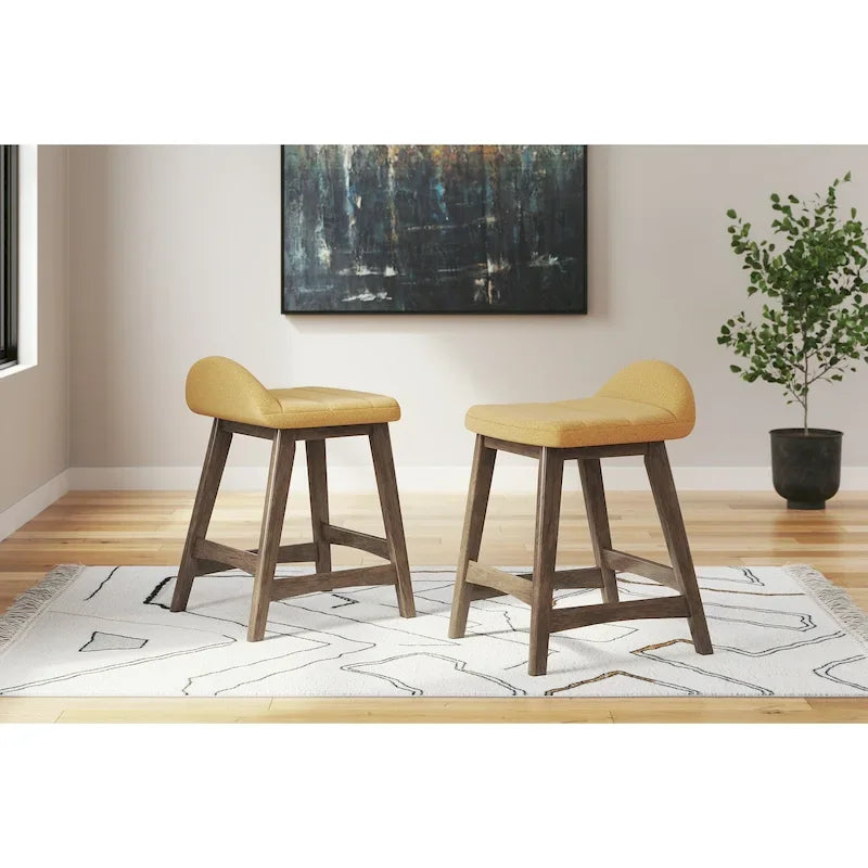 Tabouret de bar rembourré hauteur comptoir - 19 larg. x 20 prof. x 29 haut.