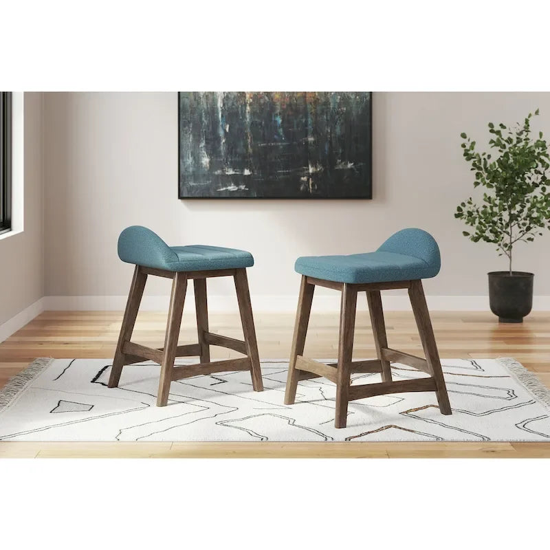 Tabouret de bar rembourré hauteur comptoir - 19 larg. x 20 prof. x 29 haut.