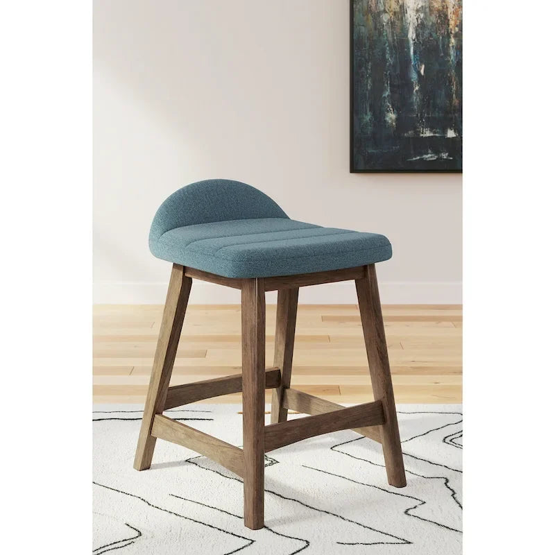 Tabouret de bar rembourré hauteur comptoir - 19 larg. x 20 prof. x 29 haut.