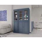 Palace Imports 100% Solid Wood 48.5 China Pantry Cabinet with Solid or Clear Glass Doors and Adjustable Shelves - 48.5 x 71.5