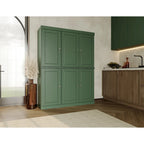 Armoire de cuisine 100 % en bois massif de 48,5 po avec portes en verre plein ou transparent et tablettes réglables – 48,5 x 71,5